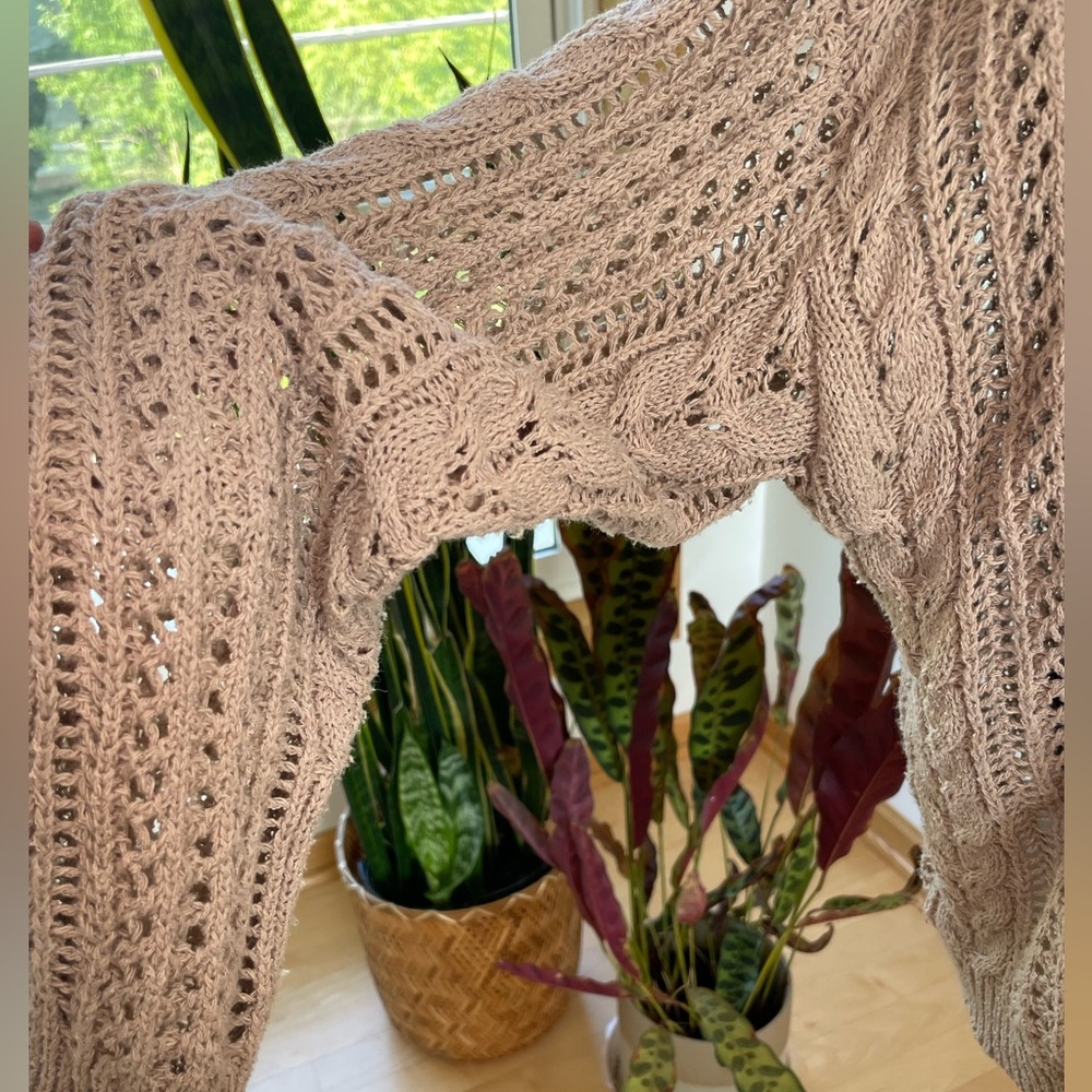 Altar’d State : Cable Knit Button Up Cardigan - Picture 4 of 8
